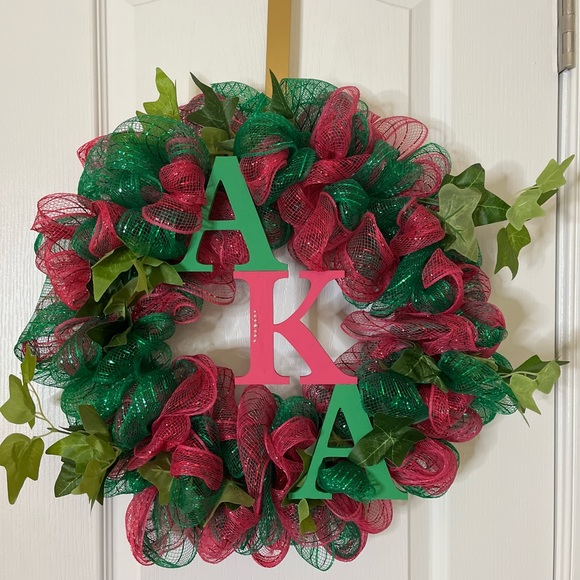 Custom made AKA sorority wreath - Picture 5 of 6